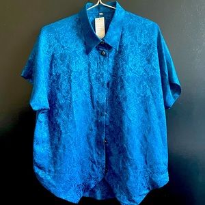 Vintage Short Sleeve Shirt SMALL new with tags korean style